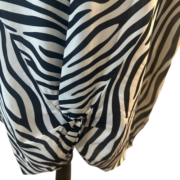 GiGiO Blouse V-neck Zebra Print Large - Picture 3 of 6